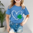 thumbnail image 2 of Godom Girls Shirts Short Sleeve Casual Crewneck Basic Tees Girls Summer T Shirts, 2 of 5