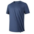thumbnail image 2 of BXINGOHAI Men's Short Sleeve Shirts Quick Dry Swim Shirt Workout Fishing Athletic T-Shirt Today Blue,XL, 2 of 5