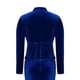 thumbnail image 5 of Karight Women Velvet Suit Blazer Jacket Casual Long Sleeve Notched Lapel Collar Button Open Front Velvet Office Blazer Coat, 5 of 5