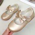 thumbnail image 6 of Quealent Little Toddler Girls Dress Shoes Ballerina Ballet Flats Kids Mary Janes Gold for Size 1.5, 6 of 6