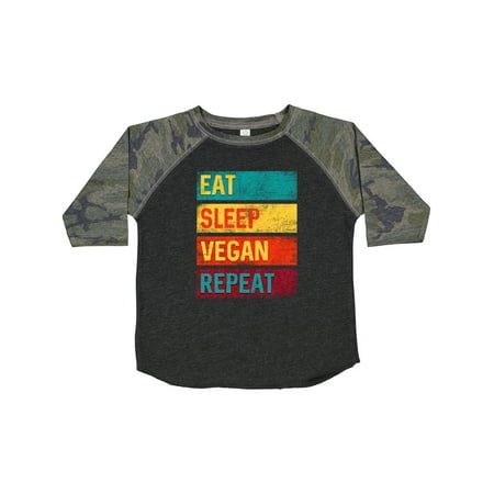 

Inktastic Vegetarian Eat Sleep Vegan Repeat Gift Toddler Boy or Toddler Girl T-Shirt