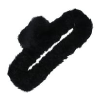 Unique Bargains 1 Pc Classic Plush Hair Clip Hairdo Clip for Women 5.51"x2.76"x2.36" Black