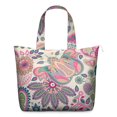 thumbnail image 1 of Paisley Boho Design Duffel Vintage Floral Weekender Bag with Artistic Ethnic Pattern, Chic Mala Inspired Design, 1 of 5