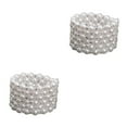 thumbnail image 2 of Thinsony Femmes Chic Perle Strass Stretch Bracelet Mariage Bal pour Mariée Blanc 6 Rangée 2Set, 2 of 6
