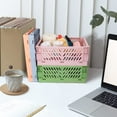 thumbnail image 6 of 5-Pack Storage Baskets Plastic for Shelf Home Kitchen Storage Bin Organizer, Mini Plastic Baskets,Stacking Folding Storage Baskets for Classroom Bedroom Bathroom Office,Multi Color(5.9" x 3.8"), 6 of 8
