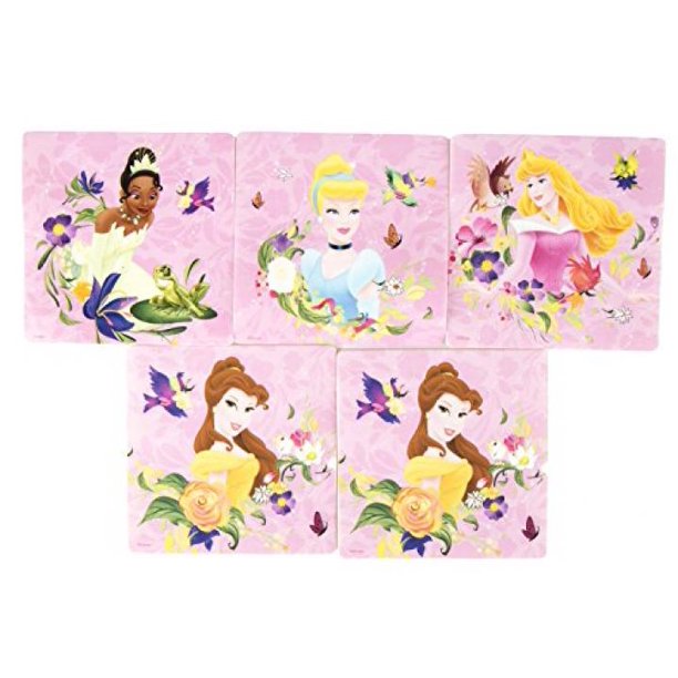 Disney Bathtub Treads, Pink Princess, 5 Count