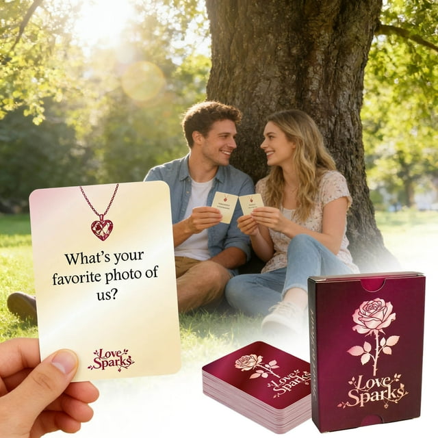 BotaniNest Jeu de Cartes de la Saint-Valentin pour Couples, Fête Interactive, Soirée Jeux en Famille avec Questions et