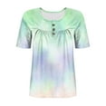 thumbnail image 6 of Jamicy Plus Womens T Shirts Casual Summer Outfits Plus-Size Tops for Women Summer Henley Shirts Flowy Tunics Tee, 6 of 6