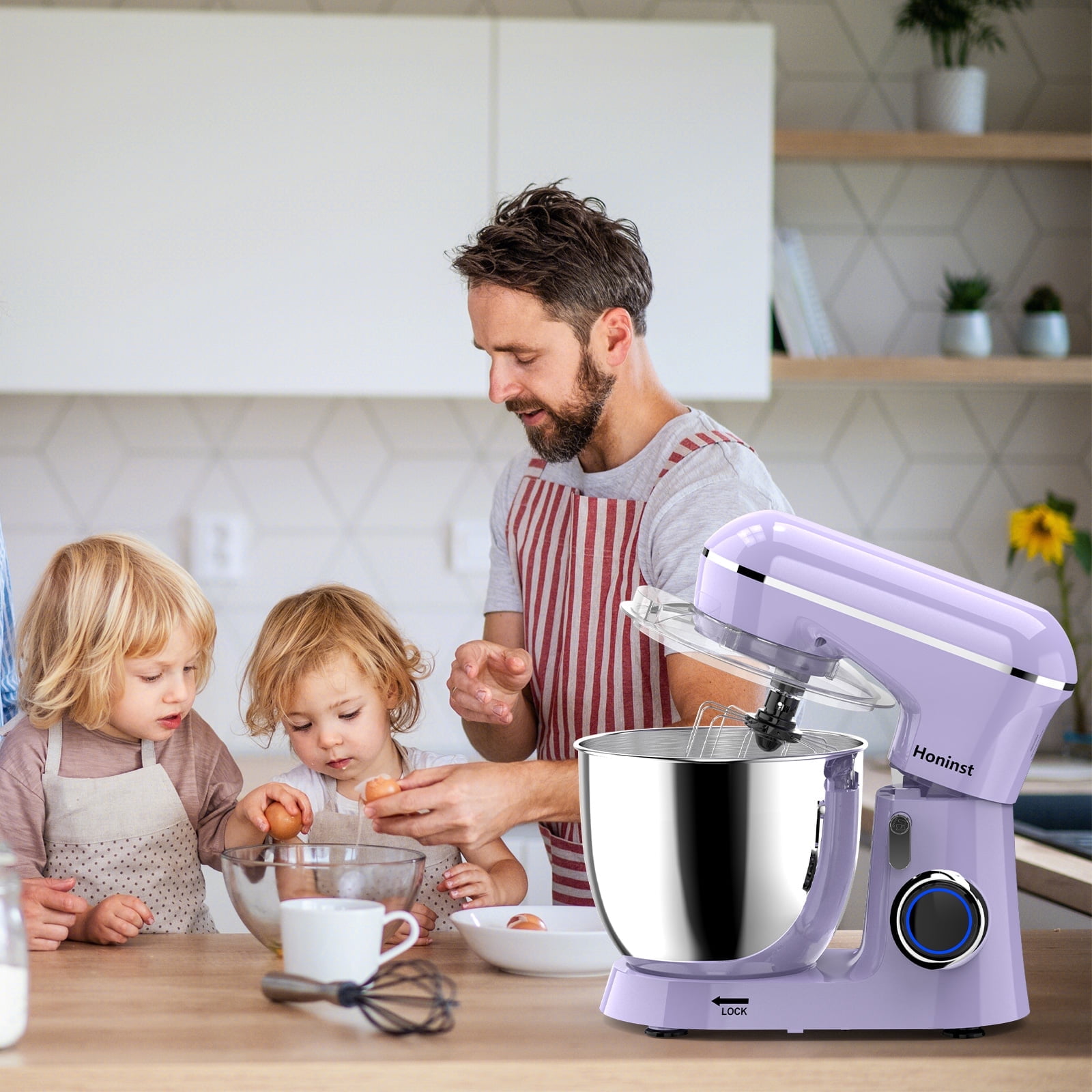 Honinst 6.5 QT Electric Stand Mixer, 10+P Speeds Lightweight Honinst 6.5 QT Electric Stand Mixer, 10+P Speeds Lightweight
