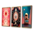 thumbnail image 3 of Designart "Awakening of Consciousness Visionary Geometry IV" Modern Geometric Framed Wall Art Set Of 3 - Pink Abstract Frame Canvas Set For Living Room Decor, 3 of 7
