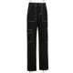 thumbnail image 5 of Black S Street Trendy Bolsillos grandes cosidos Color de contraste Slim Casual Jeans rectos para mujer (Video), 5 of 8