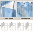 thumbnail image 3 of Light Blue Marble Kitchen Window Curtains, Swag Curtains Valance for Bedroom Living Room Bathroom, Ink Painting Art Luxury Modern Rod Pocket Window Treatment Curtain Block Drapes 2 Panels 36"x36", 3 of 9