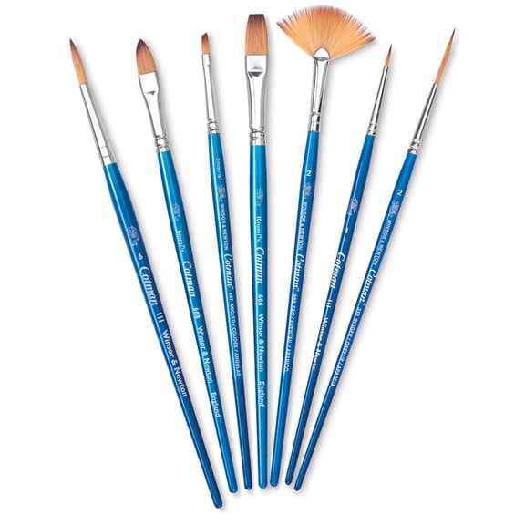 Winsor & Newton Cotman Watercolor Brush Set, 7 Pieces