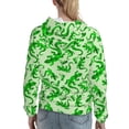 thumbnail image 7 of Lsque Green Lizard Pattern Casual Women's Hoodie,Hooded Sweatshirt with Kangaroo Pocket,Pullover Hoodie with Eye-catching Drawstrings-Large, 7 of 7