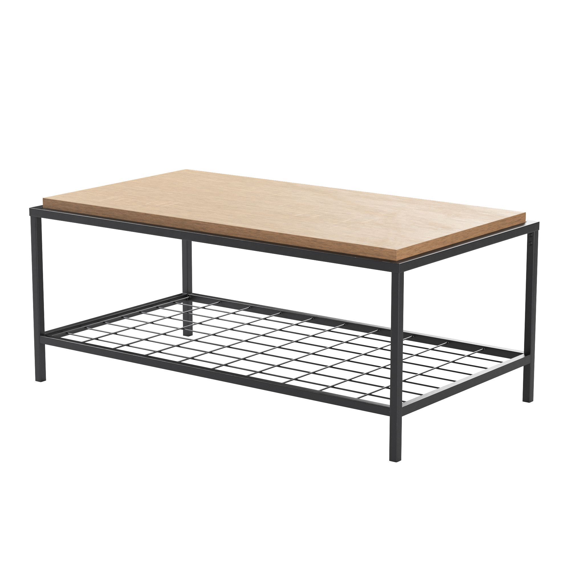 Mayview Collis Industrial Rectangle Wood and Metal Coffee Table, Oak - image 10 of 11