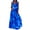 Blue, variant on Womens Clothes 2026 ! asdoklhq Womens Plus Size Dresses,Women's Summer Casual O-Neck Regular Print Sashes Floor-Length Dress