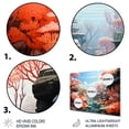 thumbnail image 3 of Designart "Coral Pastoral Coral Colorful wall decor II" Landscapes Metal Wall Decor, 3 of 5