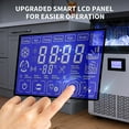 thumbnail image 3 of Dextrus Upgraded Commercial Ice Machine, 132LBS/24H Ice Maker with 33LBS Storage Bin, LCD Panel with Blue Light & Stainless Steel Scoop for Restaurant, Home, Bars, Coffee Shop(50PCS), 3 of 7