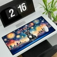 thumbnail image 3 of Happy New Year with French Bulldog Fireworks Holiday Xmas Winter 2025 Desk Mat Full Keyboard Mouse Pad Dog Lover Gifts Large Mousepad - 00025, 3 of 5