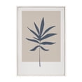 thumbnail image 3 of Kate and Laurel Sylvie Muted Tan and Blue Colorblock Botanical Leaf Framed Canvas Wall Art by The Creative Bunch Studio, 23x33 White, Simple Modern Botanical Wall Decor Art, 3 of 7