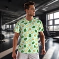 thumbnail image 3 of Wukai Avocado Print Men's Short-Sleeved Mesh T-Shirt,Quick-Dry Short Sleeve Workout T-Shirt-Small, 3 of 8
