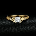thumbnail image 2 of Jewelrypalace Vintage Celtic Knot Princess Cut 1.2ct Cubic Zirconia Solitaire Engagement Ring 925 Sterling Silver Gold Plated, 2 of 6
