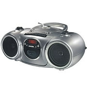 Durabrand Boom Box With CD Player & Cassette Recorder, CD-2036 (Silver)