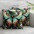 thumbnail image 3 of BCIIG Tropical Flowers Butterfies Pillows Cover Nordic Style Throw Pillow Covers Moon Phase Pillowcase Cushion Case BohTropical Leaves Pillow for Couch Sofa Home Office Butterfly Gift 12x12in, 3 of 5