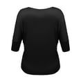 thumbnail image 2 of FashionOutfit Women's Round Neck Shoulder Raglan Short Sleeve Plus Size Top, 2 of 3