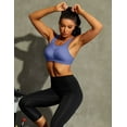 thumbnail image 6 of Wingslove Women's Sports Bra Full Coverage Wireless Bra Plus Size High Impact Non Padded Workout Bra,Purple 36G, 6 of 6