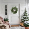 thumbnail image 2 of Northlight Frosted Mixed Pine and Cedar Artificial Christmas Wreath - 28" - Unlit, 2 of 9