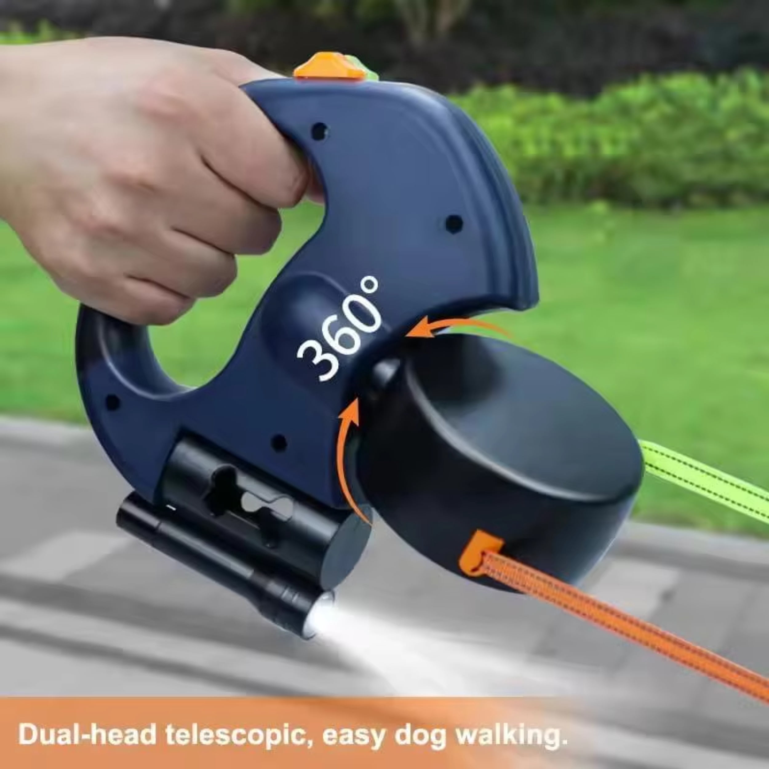 OEM New Tangle-Free Dual Dog Leash with 360° Swivel Head Retractable Leash