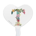 thumbnail image 2 of Letter T Floral Monogram Initial Heart Love Cupcake Picks Toppers Decoration Set of 6, 2 of 7