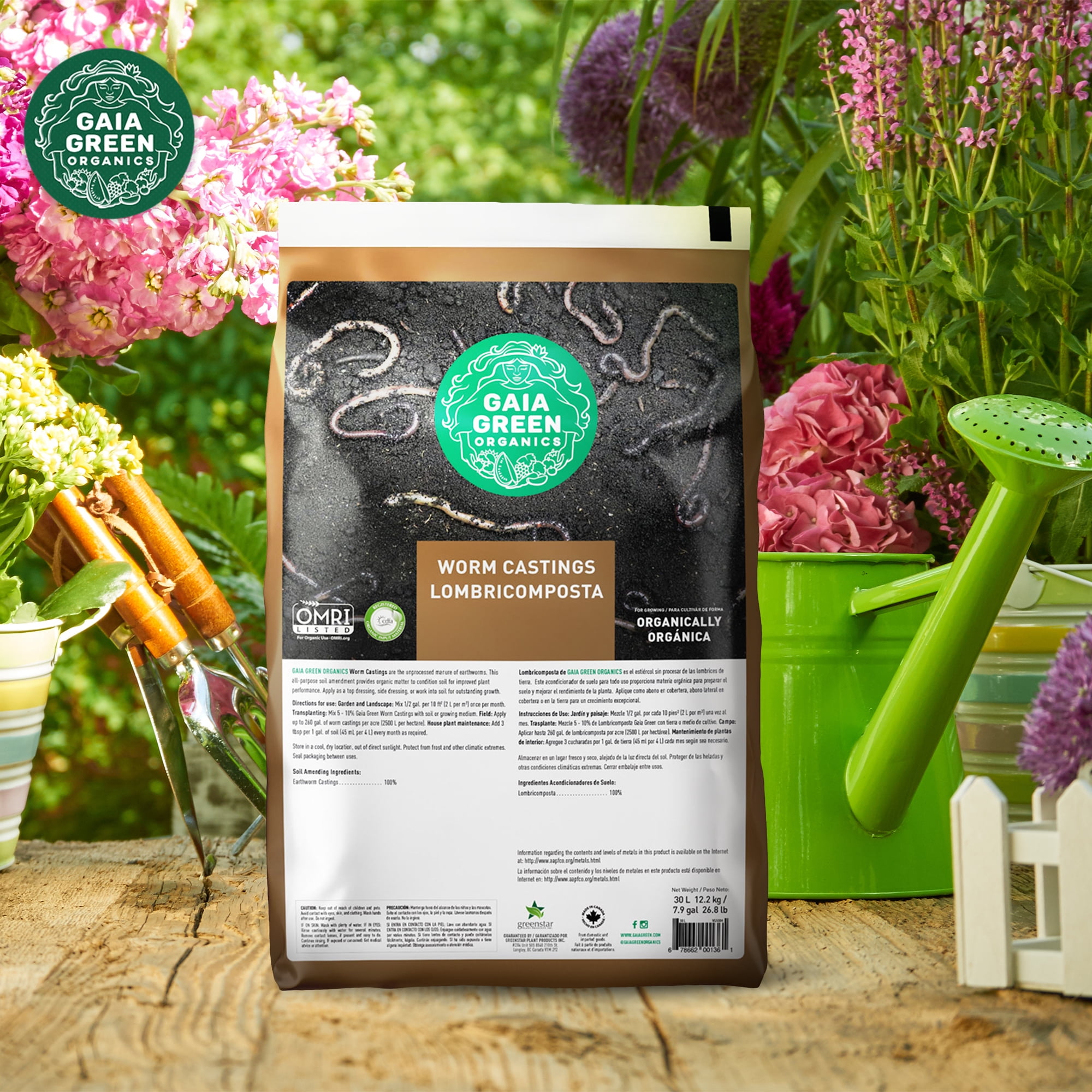 GAIA GREEN 30L Organic Worm Casting Powder Fertilizer for Soil