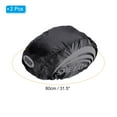 thumbnail image 2 of Unique Bargains Waterproof Helmet Cover Bike Helmet Rain Cover Ride Gear with Reflective Strip Black 2 Pack, 2 of 5