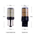 thumbnail image 2 of 1PC 1156 BA15S t15 P21W Bombillas LED BAU15S PY21W 7440 W21W P21/5W 1157 BAY15D 7443 3157 144smd Lámpara CanBus Luz De Señal De Giro Sin Flash, 2 of 3