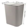 thumbnail image 2 of MLINS Double Compartment Rubbish Bin Kitchen Waste Garbage Bin Dual Trash Can for Home Restaurant, 2 of 8
