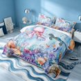 thumbnail image 3 of Erosebridal Coastal Turtle Twin Quilt Set, Ocean Octopus Twin Coverlet Set, Stars Reversible 2pcs, 1 Bedspread and 1 Pillowcase, 3 of 7
