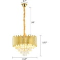 thumbnail image 2 of MONIPA Modern Gold Electric Crystal Pendant Chandelier, 2 of 7