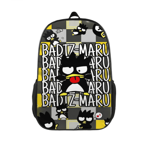 GYLJY25 Backpack, Badtz Maru Printed Durable Polyester Backpack with Side Pockets for School, Travel & Daily Outdoor Use 17 inch