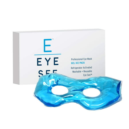Eye See Professional Gel Eye Mask - Cold Under Eye Compress for Puffiness, Dark Circles, Clear Skin / Warm Heated Face Mask for Swelling,