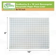 thumbnail image 3 of Perfect Crust 10 x 8 Inch Rectangular Paper Pizza Liner Absorbent Recyclable Compostable Grease Resistant Disposable Stackable Lightweight for Pizzerias, Parties, Catering (100), 3 of 4