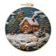 thumbnail image 1 of Kit de bordado de decoración navideña, muñeco de nieve, Kit de bordado de gama completa adecuado para principiantes, niños y adultos Q5h2 Handma, 1 of 7