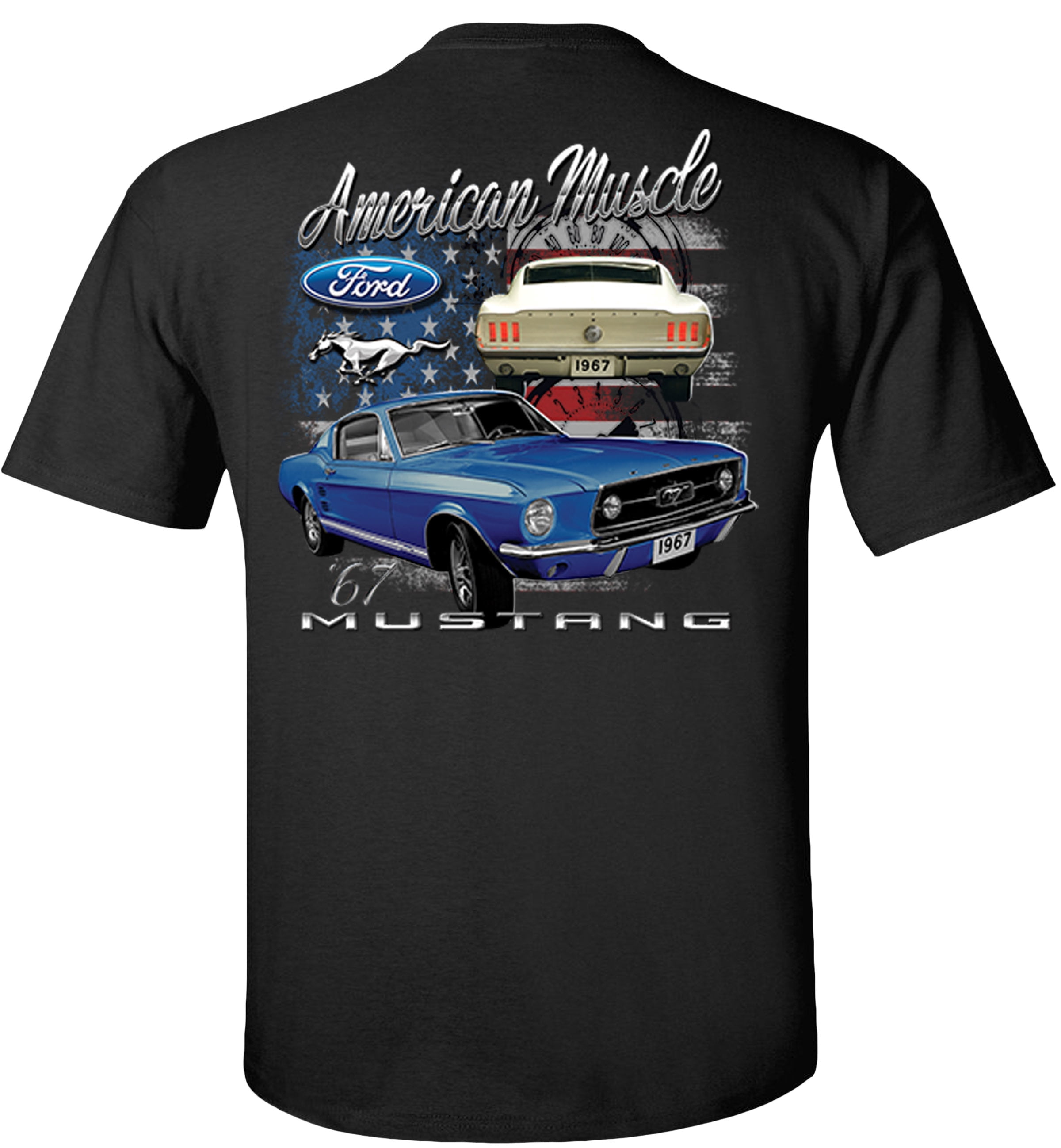 Fair Game American Muscle 1967 Mustang Ford T-Shirt-Black-XL