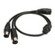 thumbnail image 5 of Cable Din hembra de 5 pines a 2 macho Din de 5 pines, 5 núcleos, adaptador divisor Y Flexible DIN de 5 pines, Cable de conexión de sonido para estudios, 5 of 8