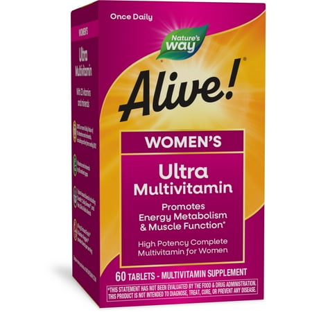 Nature s Way Alive! Women s Ultra Multivitamin Tablets High Potency Formula 60 Count