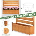 thumbnail image 3 of Air Conditioner Privacy Fence Screen Outdoor Garbage Can Enclosures with Planter Box, All-Wood 36"W X45"H Trash Can Fence Enclosure, Pool Equipment Privacy Screen Vinyl Panels, 3 of 7