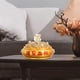 thumbnail image 3 of Cenicero con forma de bolsa de la suerte o sombrero de emperador con tapa para escritorio. Oro A, 3 of 8