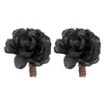 thumbnail image 3 of 2 piezas Bandas para el cabello de flores Bobina de cabello espiral elegante para el favor de la fiesta de cumpleaños negro, 3 of 8