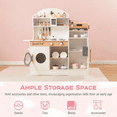 thumbnail image 2 of Redsmile Play Kitchen,Wooden Kids Kitchen Playset with Coffee Maker and Accessories,Pretend Play Toy with Realistic Lights and Sounds,Gift for Girls Boys Ages 3-10,White, 2 of 9